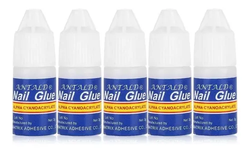 Nails Glue Pegamento Gotero Para Uñas Tips Art Decoración X5