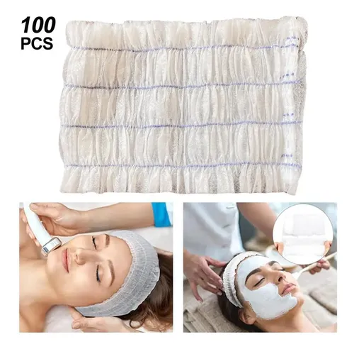 As 100x Cintas For La Cabeza Desechables For Spa, Banda As