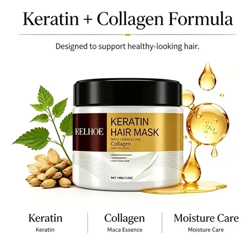 2 Mascarillas Colágeno Cabello Dañado Hidrata