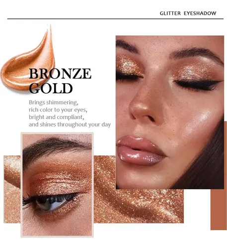 Paleta De Sombras Líquidas Glitter En 6 Colores Evpct