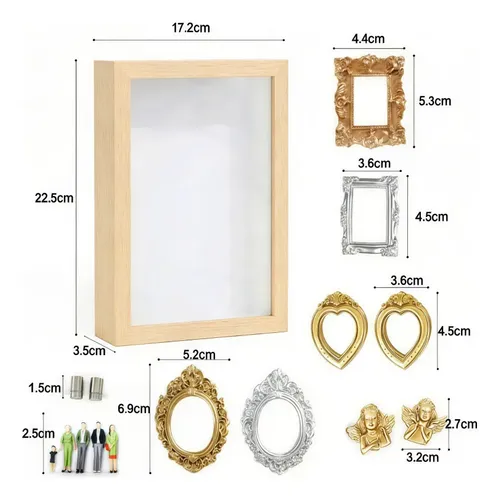 Romántica Caja De Sombras Con Forma De Mini Museo Con Led, R