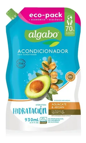 Eco-pack Repuesto Acondicionador Hidratación 930ml Algabo
