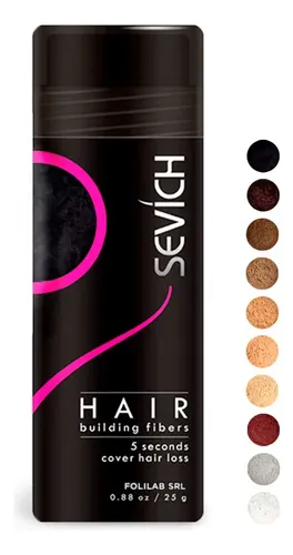 Fibras Capilares Sevich 25g Pote Pelo Color Black Negro