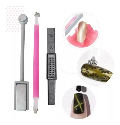 Iman Para Esmalte Magnético Efecto Ojo De Gato X 3 Unidades