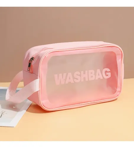 Set De Bolsa De Viaje Rosa Con Forma De Huevo De Hojaldre