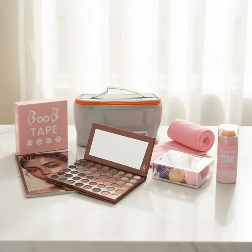 Kit Maquillaje Completo Con Neceser Paleta Y Accesorios