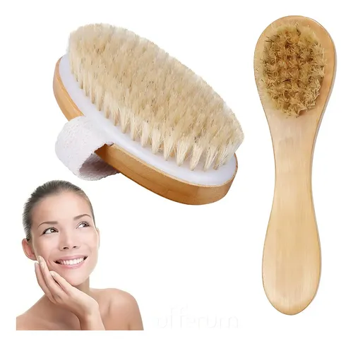 Duo Cepillos Facial Y Corporal Exfoliante Piel Muerta /f.