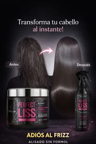 Alisado S/ Formol Perfect Liss + Spray Nissi Hair Cel Madre