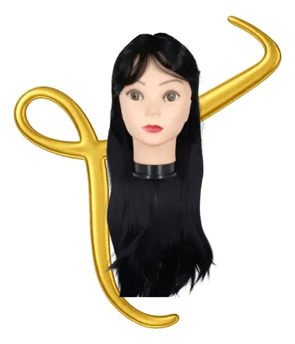 Peluca LUCKY PLUS Lacia con Ondas y Flequillo 70cm Sintética Negro
