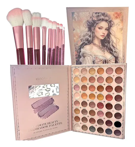 Paleta De Sombras Maquillaje Profesional 48 Colores+brochas