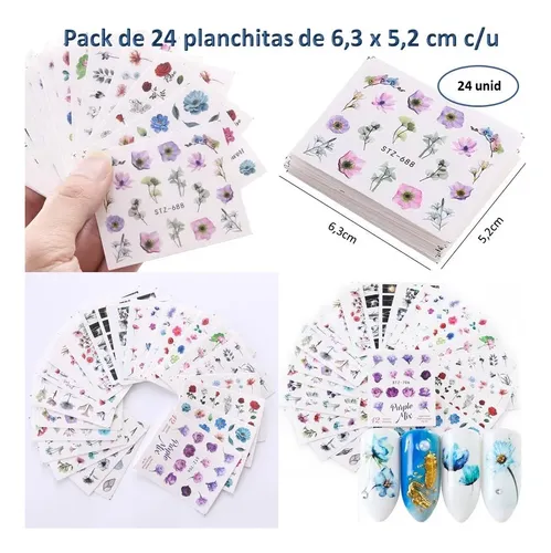 Pack De Stickers Al Agua Para Uñas – Water Decals Nail Art