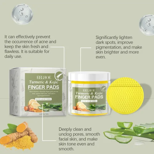 Laalmohadillas Limpiadoras De Cúrcuma Eelhoe Para Una Piel C