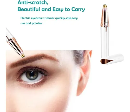 Lápiz Para Cejas, Recargable,indolora, Suave Y Precisa Blanco