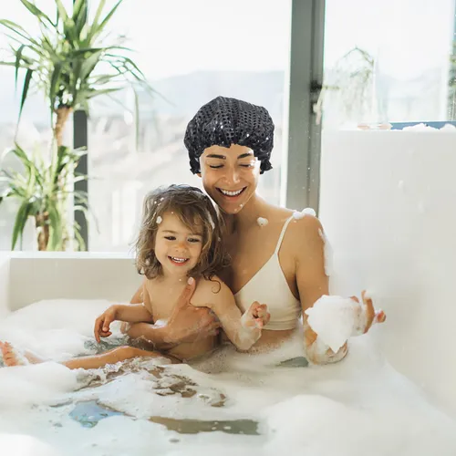 Gorro De Ducha Con Lentejuelas Impermeable Para Baño Y Cabel
