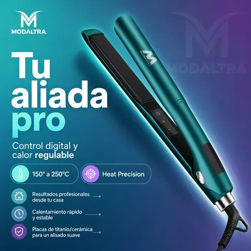 Planchita Plancha Pelo Profesional Alisado Nano Titanium