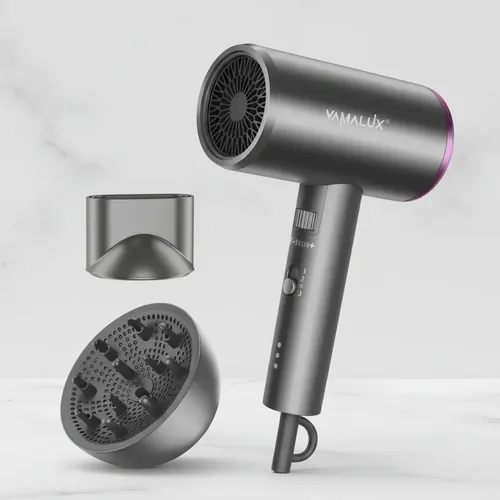 Secador De Pelo Ion 2000 Vamalux Gris Oscuro