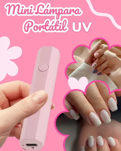 Mini Lámpara Led Uv Portátil Recargable Uñas Gelificadas Gel Color