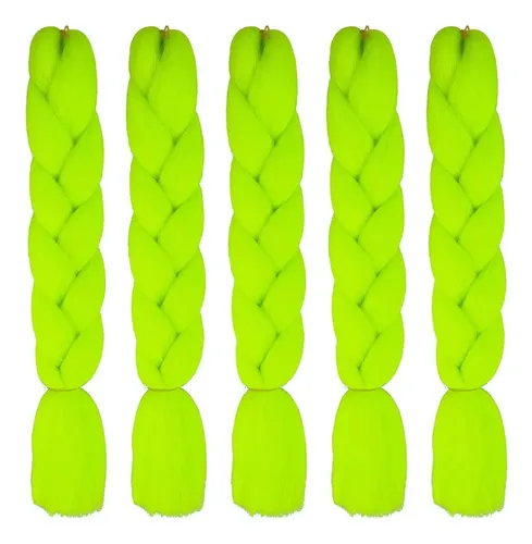 Kanekalon Extension Pelo Termico Trenza Africana 60cm Lfme Amarillo Fluo A22