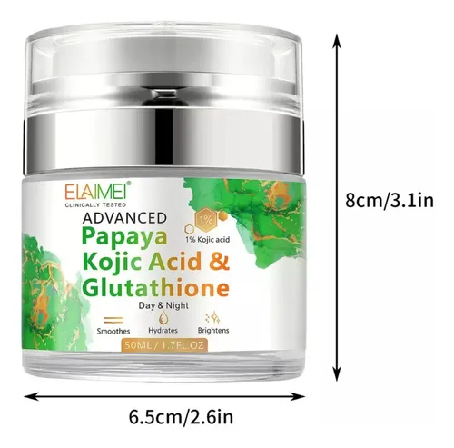 A. La Crema De Glutatión Con Ácido Kójico L Papaya Aclara