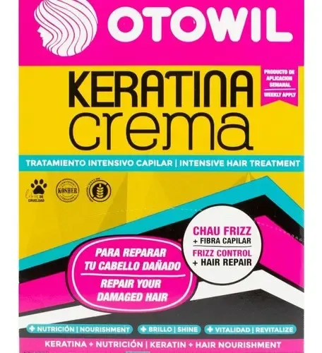 Otowil Keratina Crema Máscara Antifrizz Nutritiva Sobre 25g