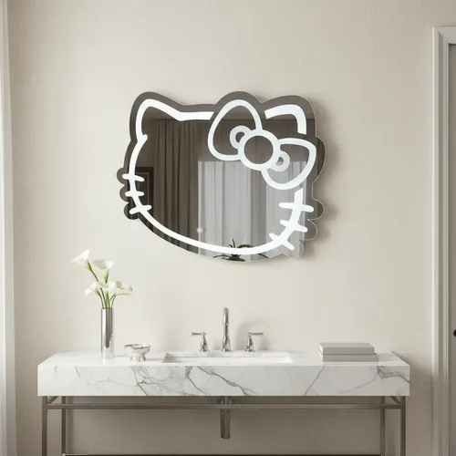 Espejo Trikceri Kitty Led Touch Luz Fría 40×27 Cm