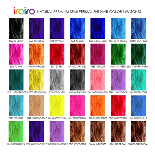 Tinte Vegano Iroiro Hair Color 330, Rojo Neón, 4 Onzas