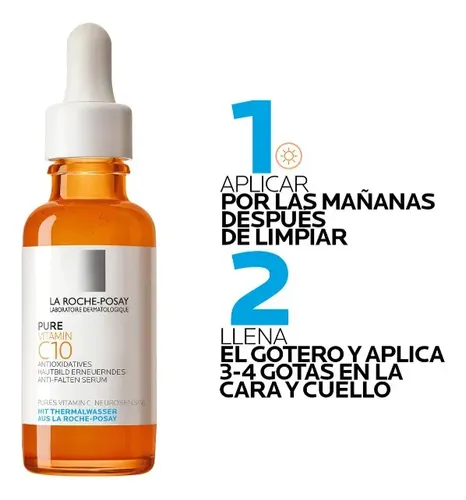 La Roche Posay Pure Vitamin C10 Serum 2pcs Momento De Aplicación Día/noche Tipo De Piel Todo Tipo De Piel