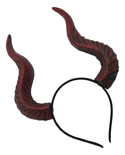 Diadema Con Forma De Cuerno Con Disfraz De Halloween Para Fi Rojo