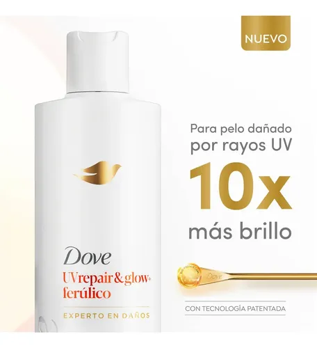 Shampoo Dove UV Repair & Glow Ferúlico Reparador 200ml