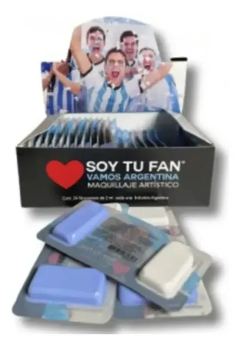 Soy Tu Fan Kit Maquillaje Argentina Pintacara X 24 Un.
