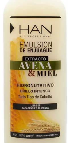 Acondicionador Han Avena Y Miel 500ml Apto Método Curly