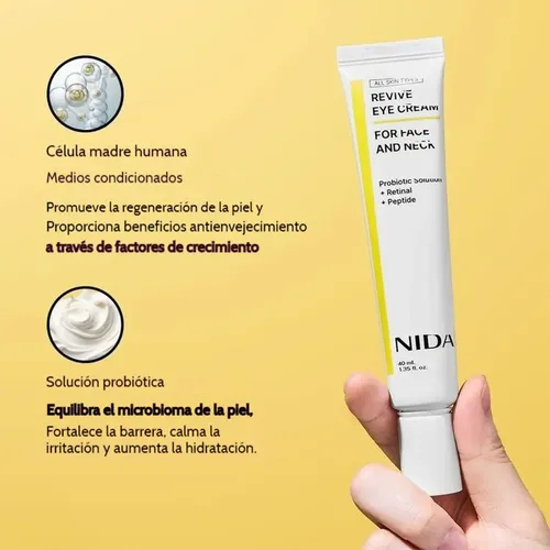 Crema Hidratante Ojos Y Rostro, Suaviza Arrugas Y Manchas, 4