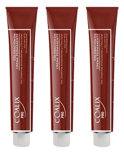Tintura Coalix Pro Coloración Crema 120 Gr X 3 Unidades