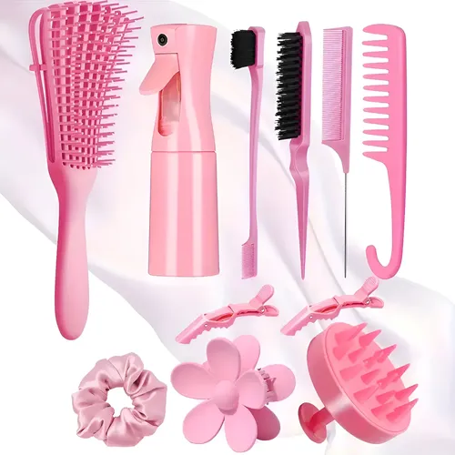 Kit 11 Peines Masaje Para Cabello Rizado Natural