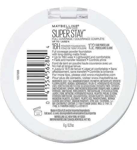 Base En Polvo De Cobertura Total Maybelline Super Stay 16h