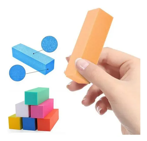 12x Uñas De Bloque Amortiguador Para Manicura Puntas