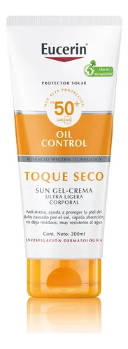 Protector Solar Eucerin Toque Seco Fps 50+ X 200 Ml