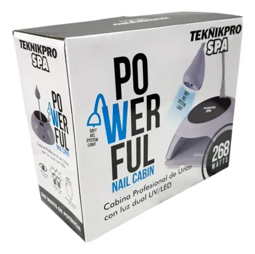 Cabina Uv/led 268w Powerful Teknikpro Spa Dual Blanco