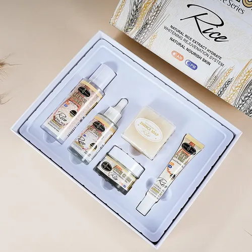 Kit Combo Skincare Aichun Bt Extractos De Arroz X5 Productos