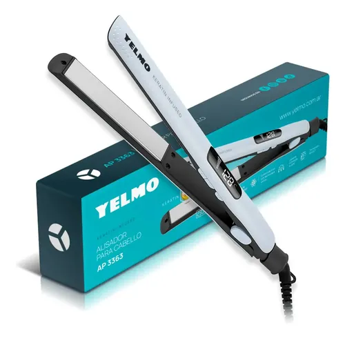 Planchita De Pelo Yelmo Ap-3363 230c Bivolt Led Temperatura Regulable Titanio Keratin Lila