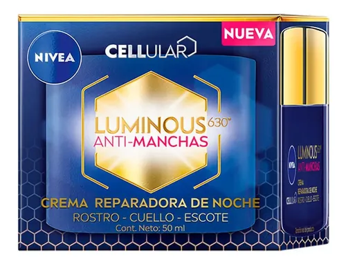 Crema De Noche Reparadora Antimanchas Nivea Luminous 50 Ml