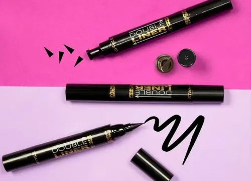 Set X 4 Delineadores Sello Ojos Double Liner Negro Pink 21