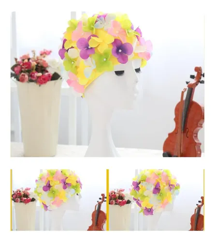 Gorro De Natación De Flores Gorro De Natación Para Floral