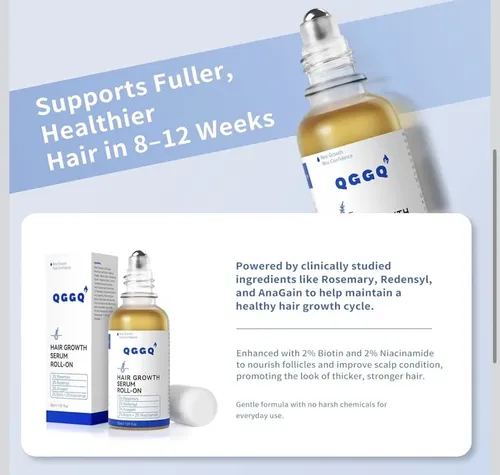 Qggq Hair Growth Serum Roll On Crecimiento Real Cabello