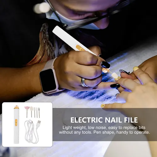 Lima De Uñas Eléctrica Para Manicura Y Pedicura, Taladro Par