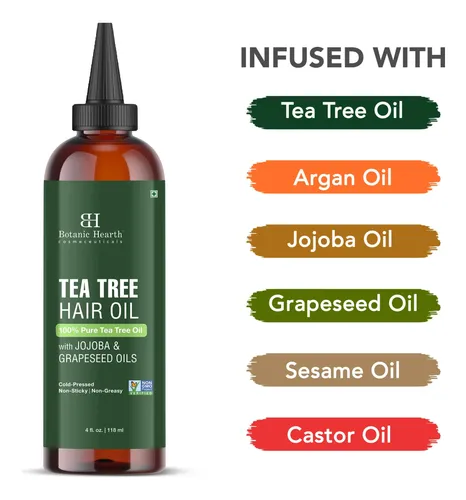 Aceite Capilar Botanic Hearth Tea Tree Con Jojoba Y Semillas