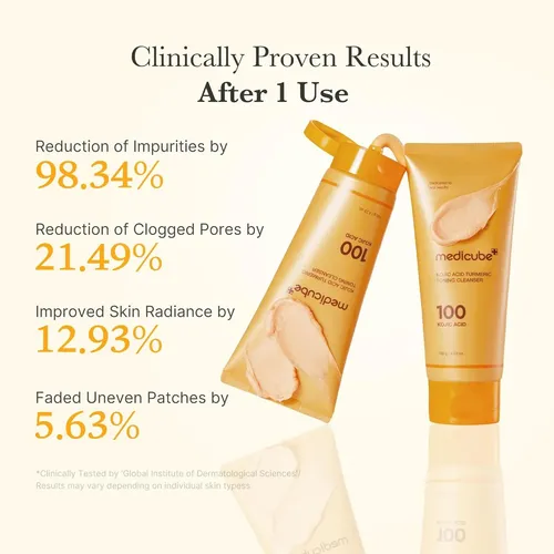 Limpiador Cuidado Facial Medicube Kojic Acid Turmeric Toning Todo Tipo De Piel Día/noche