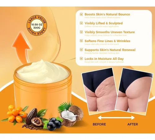 Crema Corporal Oukeya Para Glúteos Y Caderas, Hidratación