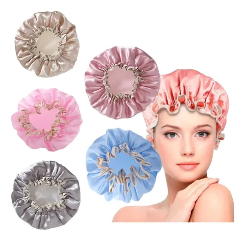 5 Gorros De Baño Impermeables Para Ducha Mujer Doble