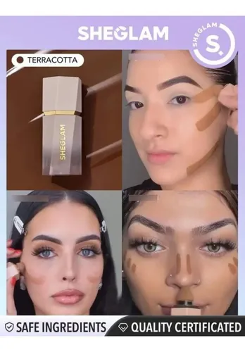 Sheglam Bronzer Contorno Contour Liquido Maquillaje Tono Del Maquillaje Terracotta